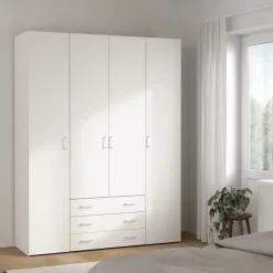 Kledingkast Harper Wit - 154x201x50 cm