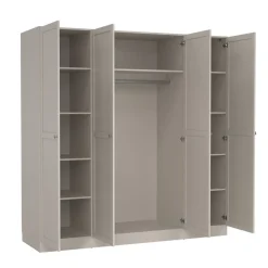 Kledingkast Indy Taupe - 196x200x62 cm