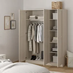 Kledingkast Indy Taupe - 147x200x62 cm