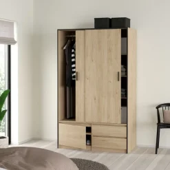 Kledingkast Jasper Eiken - 121x200x60 cm