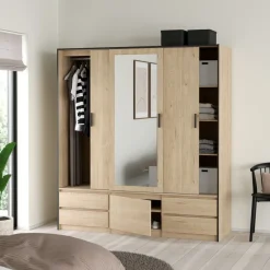 Kledingkast Jasper Eiken - 181x200x60 cm