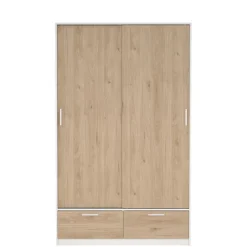 Kledingkast Jasper Wit / Eiken - 121x200x60 cm