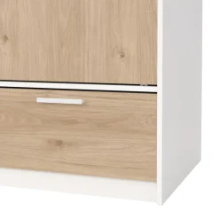 Kledingkast Jasper Wit / Eiken - 121x200x60 cm