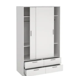 Kledingkast Jasper Wit - 121x200x60 cm