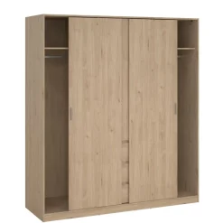 Kledingkast Luna Eiken - 177x201x60 cm