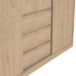 Kledingkast Luna Eiken - 177x201x60 cm