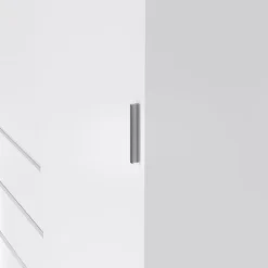 Kledingkast Luna Hoogglans Wit - 119x201x60 cm