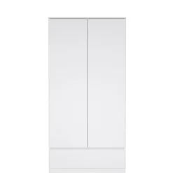 Kledingkast Luna Hoogglans Wit - 99x201x50 cm