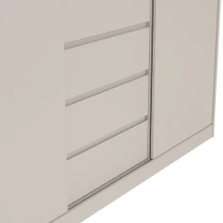 Kledingkast Luna Taupe - 177x201x60 cm