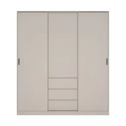 Kledingkast Luna Taupe - 177x201x60 cm