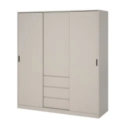 Kledingkast Luna Taupe - 177x201x60 cm