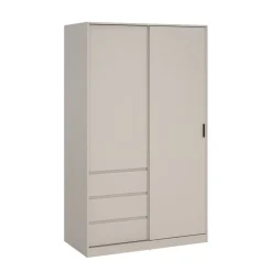 Kledingkast Luna Taupe - 119x201x60 cm