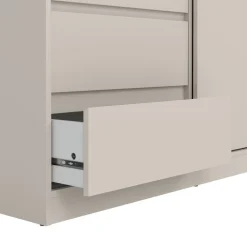 Kledingkast Luna Taupe - 119x201x60 cm