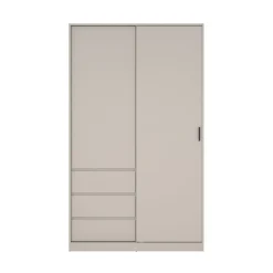 Kledingkast Luna Taupe - 119x201x60 cm