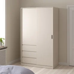 Kledingkast Luna Taupe - 119x201x60 cm