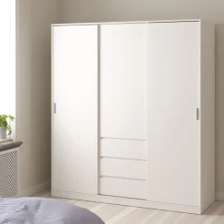 Kledingkast Luna Wit - 177x201x60 cm