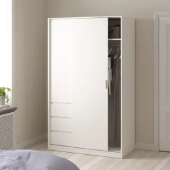 Kledingkast Luna Wit - 119x201x60 cm