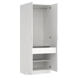 Kledingkast Miami Wit - 79x200x50 cm