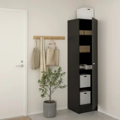 Kledingkast Miami Zwart - 49x200x47 cm