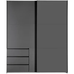 Kledingkast Oss Donkergrijs - 200x236x65 cm