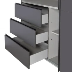 Kledingkast Oss Donkergrijs - 200x236x65 cm