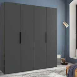 Kledingkast Oss Donkergrijs - 200x236x58 cm