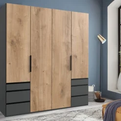 Kledingkast Oss Naturel - 200x236x58 cm