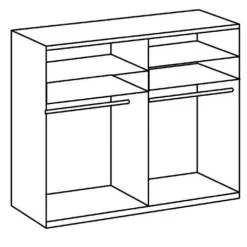 Kledingkast Oss Taupe - 200x236x65 cm
