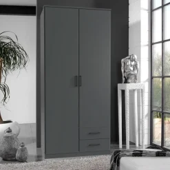 Kledingkast Stolpen Grafiet - 90x199x58 cm