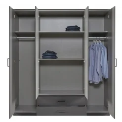 Kledingkast Stolpen Grafiet - 180x199x58 cm