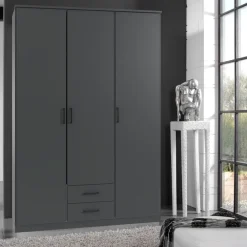 Kledingkast Stolpen Grafiet - 135x199x58 cm