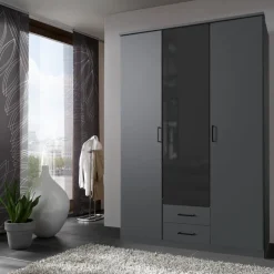 Kledingkast Toledo Grafiet - 135x199x58 cm