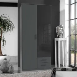 Kledingkast Toledo Grafiet - 90x199x58 cm