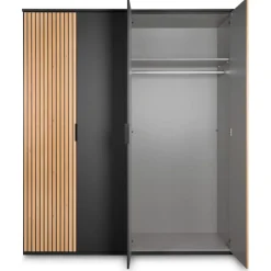 Kledingkast Veghel Donkergrijs - 180x210x58 cm