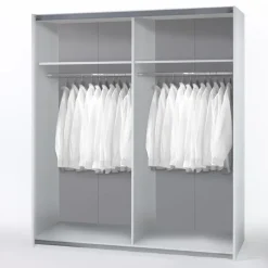 Kledingkast Vught Donkergrijs - 179x198x64 cm