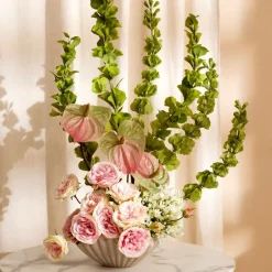 Kunstbloem Anthurium Groen / Roze - 65 cm