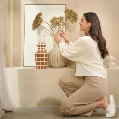 Kunstbloem Heracleum Bruin - 80 cm