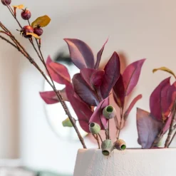 Kunsttak Eucalyptus Rood - 80 cm