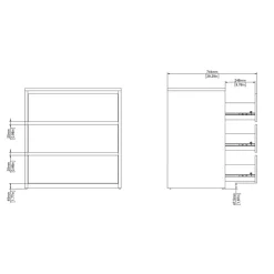 Ladekast Atlanta Wit - 80x84x48 cm
