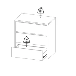 Ladekast Atlanta Wit - 80x84x48 cm