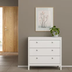 Ladekast Dallas Wit - 84x80x39 cm