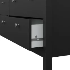 Ladekast Dallas Zwart - 160x80x39 cm