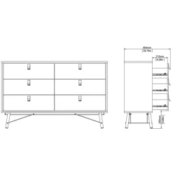 Ladekast Denver Eiken - 150x95x40 cm