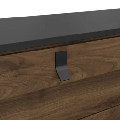 Ladekast Denver Zwart / Walnoot - 150x95x40 cm