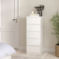 Ladekast Luna Hoogglans Wit - 41x112x50 cm