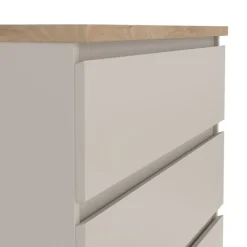 Ladekast Luna Taupe / Eiken - 77x112x50 cm