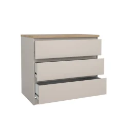 Ladekast Luna Taupe / Eiken - 77x71x50 cm