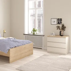 Ladekast Luna Taupe / Eiken - 77x71x50 cm