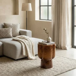 Light - Living Light & Living Bijzettafel Junto Bruin - 35x35 cm