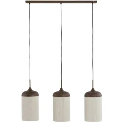 Light - Living Light & Living Hanglamp Dania Bruin - 3 x E27 - 90 cm breed